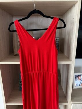 Soma Red V-Neck Sleeveless Dress